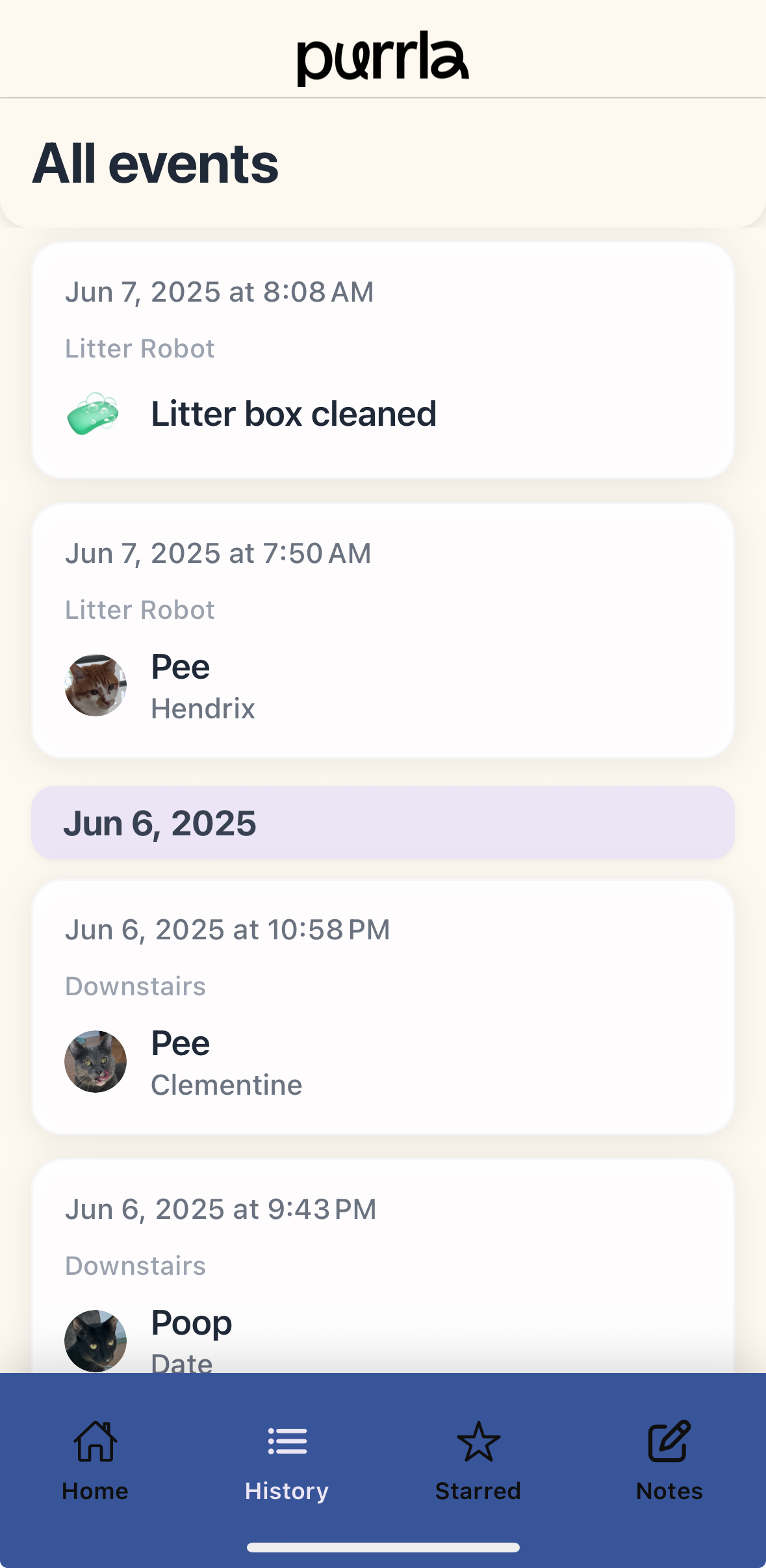Purrla app screenshot 1